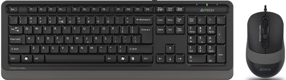 Клавиатура+мышь A4Tech Fstyler F1010 black/grey