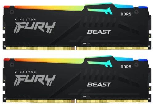Модуль памяти 32Gb (2*16Gb) Kingston FURY Beast Black RGB (KF560C36BBE2AK2-32)