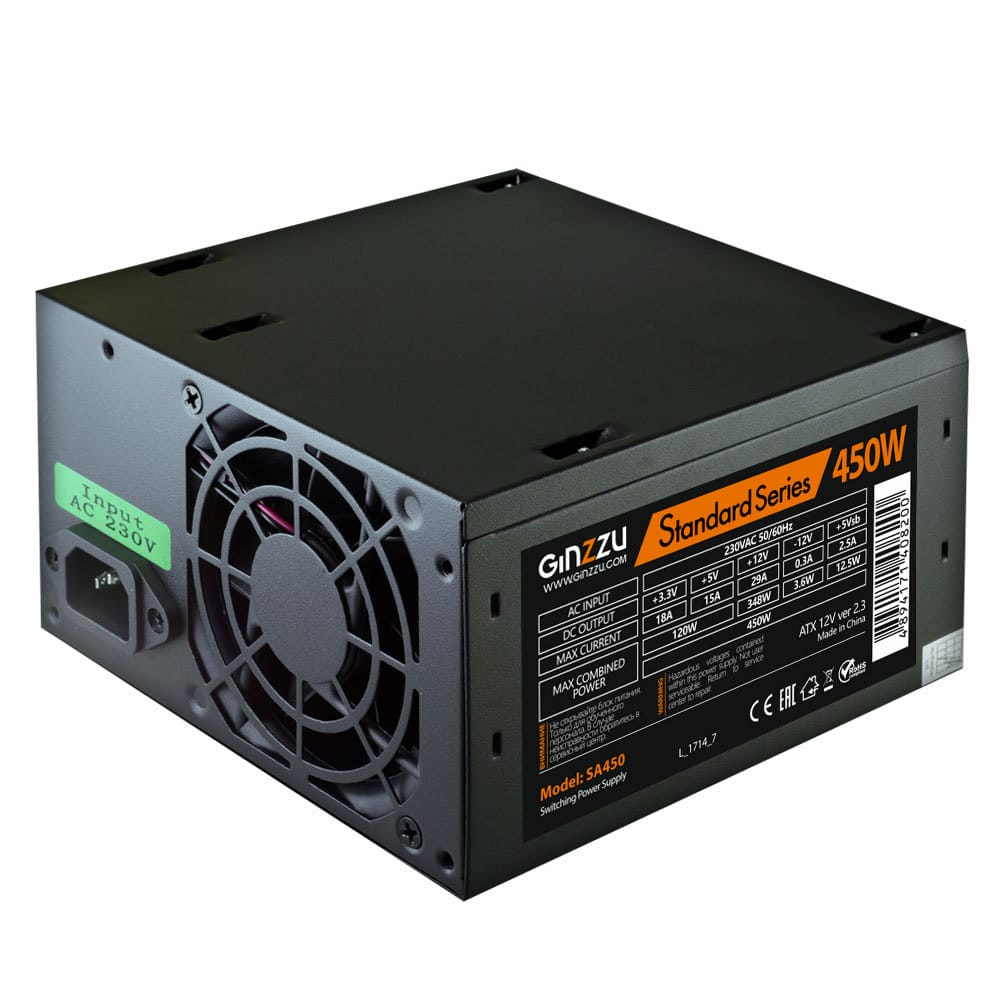 Блок питания 450W GINZZU SA450