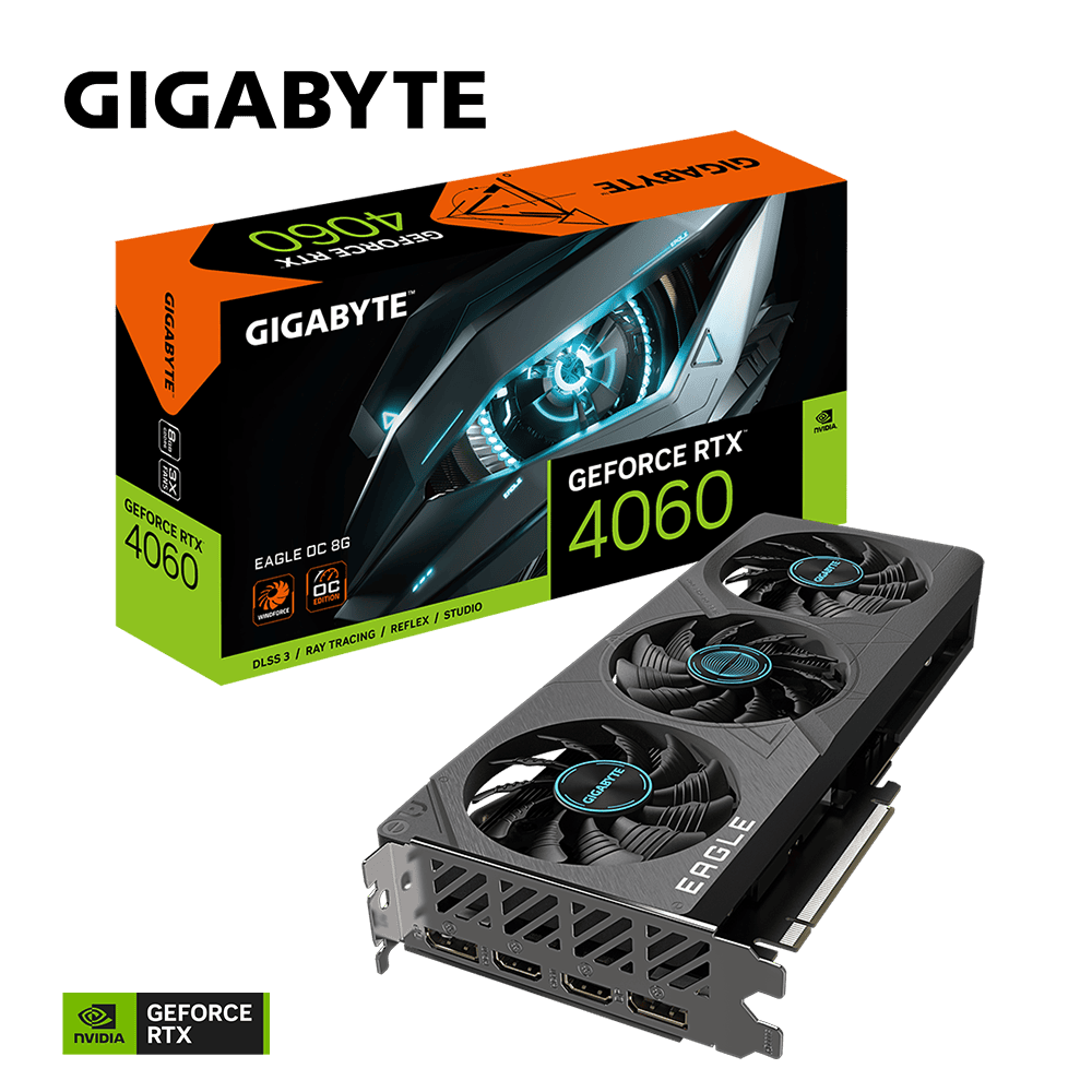 Видеокарта Gigabyte RTX 4060 Eagle OC 8G (GV-N4060EAGLE OC-8GD)