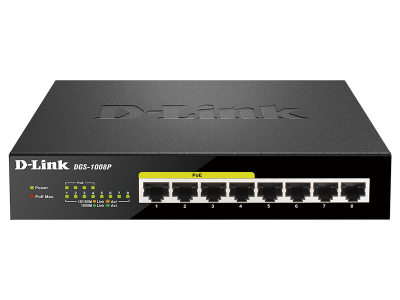 Коммутатор D-Link DGS-1008P/E1A