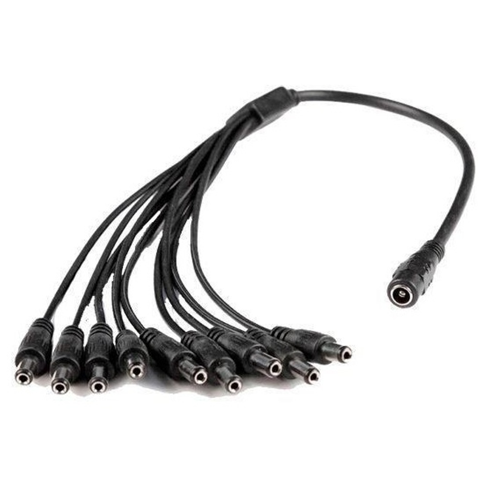 Кабель для систем безопасности GINZZU GC-P109B разветвитель питания 1->9хDC-jack 20см