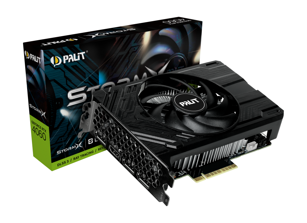 Видеокарта Palit RTX 4060 StormX 8Gb (NE64060019P1-1070F)