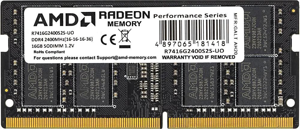 Модуль памяти 16Gb AMD R7 Performance Series Black (R7416G2400S2S-UO)