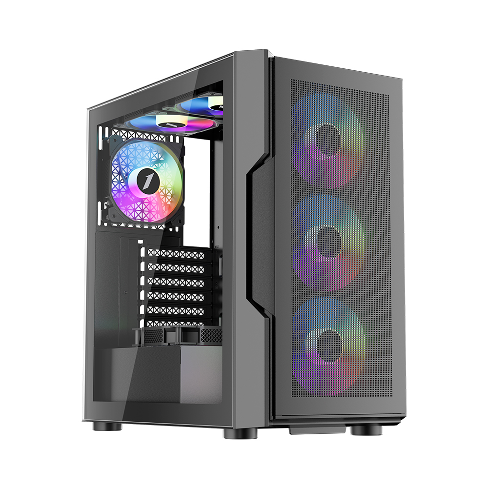 Корпус 1stPlayer Trilobite T7-P (черный) (T7-P-BK-4F1)