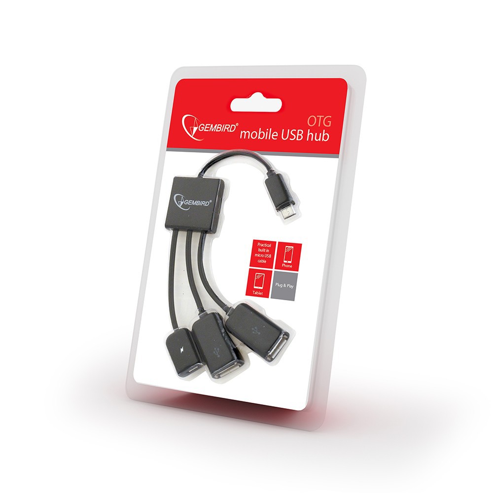 Разветвитель OTG Gembird UHB-OTG-02 (for phones/tablets)