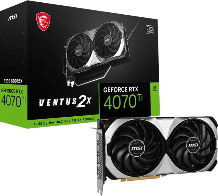 Видеокарта MSI RTX 4070Ti (RTX 4070 TI VENTUS 2X 12G OC)