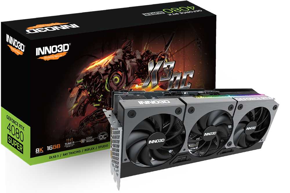 Видеокарта Inno3D RTX 4080 Super X3 OC (N408S3-166XX-187049N)