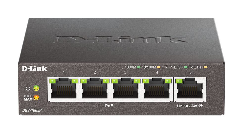 Коммутатор D-Link DGS-1005P/B3A