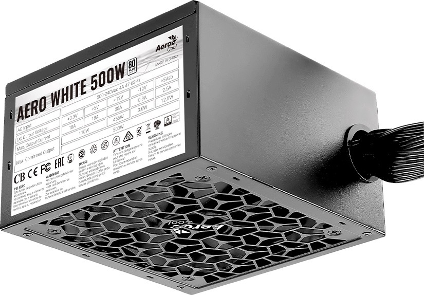 Блок питания 500W Aerocool Aero White