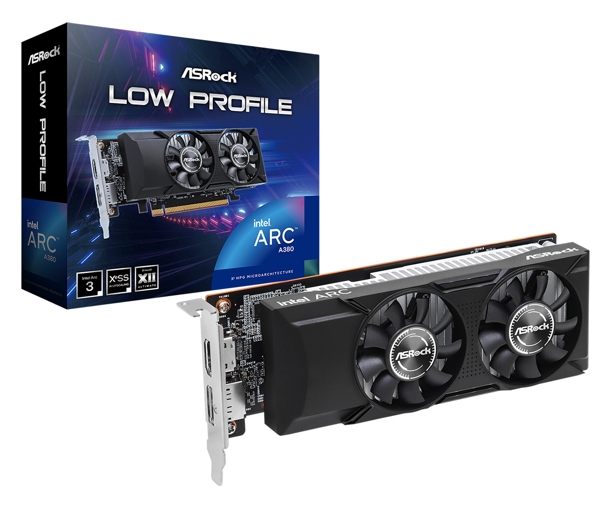 Видеокарта ASRock Arc A380 Low Profile 6GB (A380 LP 6G)