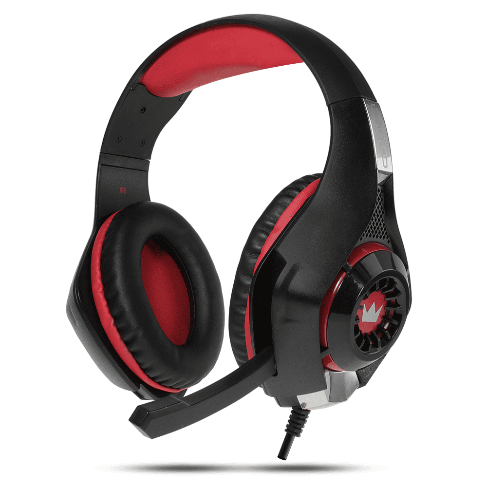 Наушники Crown CMGH-102T USB Black/Red (мониторные, закрытые, 10-22кГц, 32 Ом)