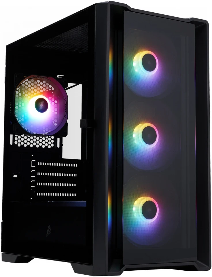 Корпус 1stPlayer TRILOBITE T4-G FRGB (черный) (T4-G-BK-4F1)