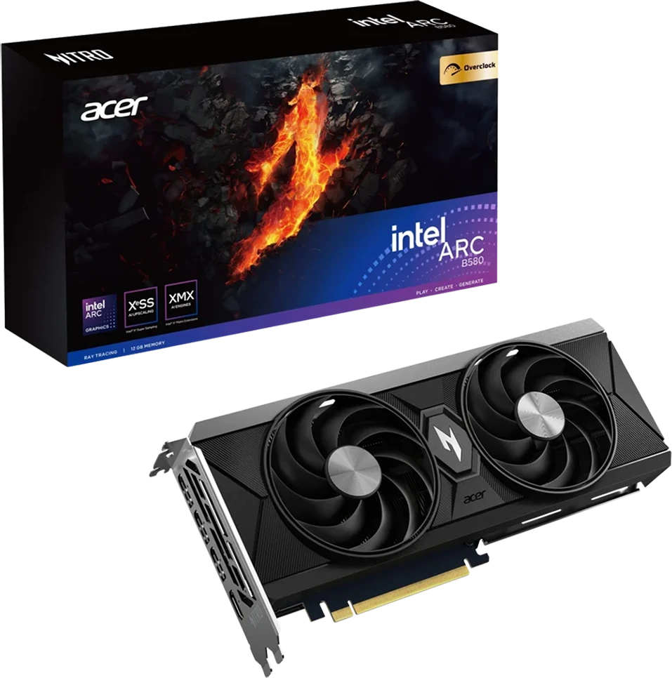 Видеокарта Acer Arc B580 NITRO OC 12GB OC (DP.Z4BWW.P01)