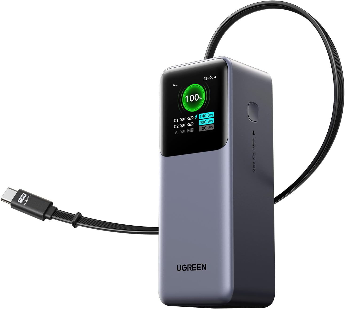 Портативное зарядное устройство UGREEN PB726 (серый) (55987B)