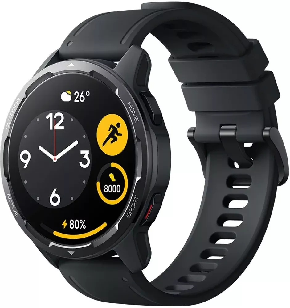Умные часы Watch S1 Active (черный, международная версия) BHR5380GL Xiaomi (поддержка Android/iOS, экран AMOLED 1.43" (466x466, сенсорный), шагомер, пульсометр, корпус: пластик/металл, браслет: силикон)