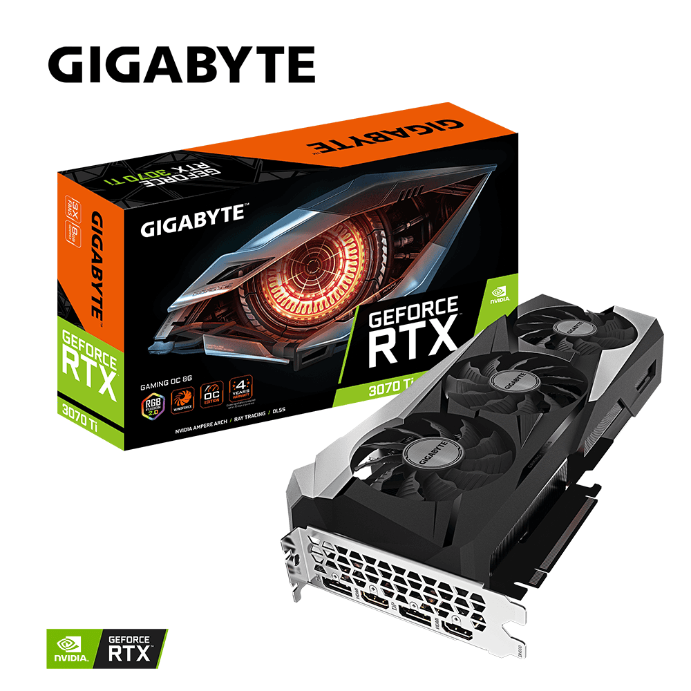 Видеокарта Gigabyte RTX 3070Ti (GV-N307TGAMING OC-8GD)
