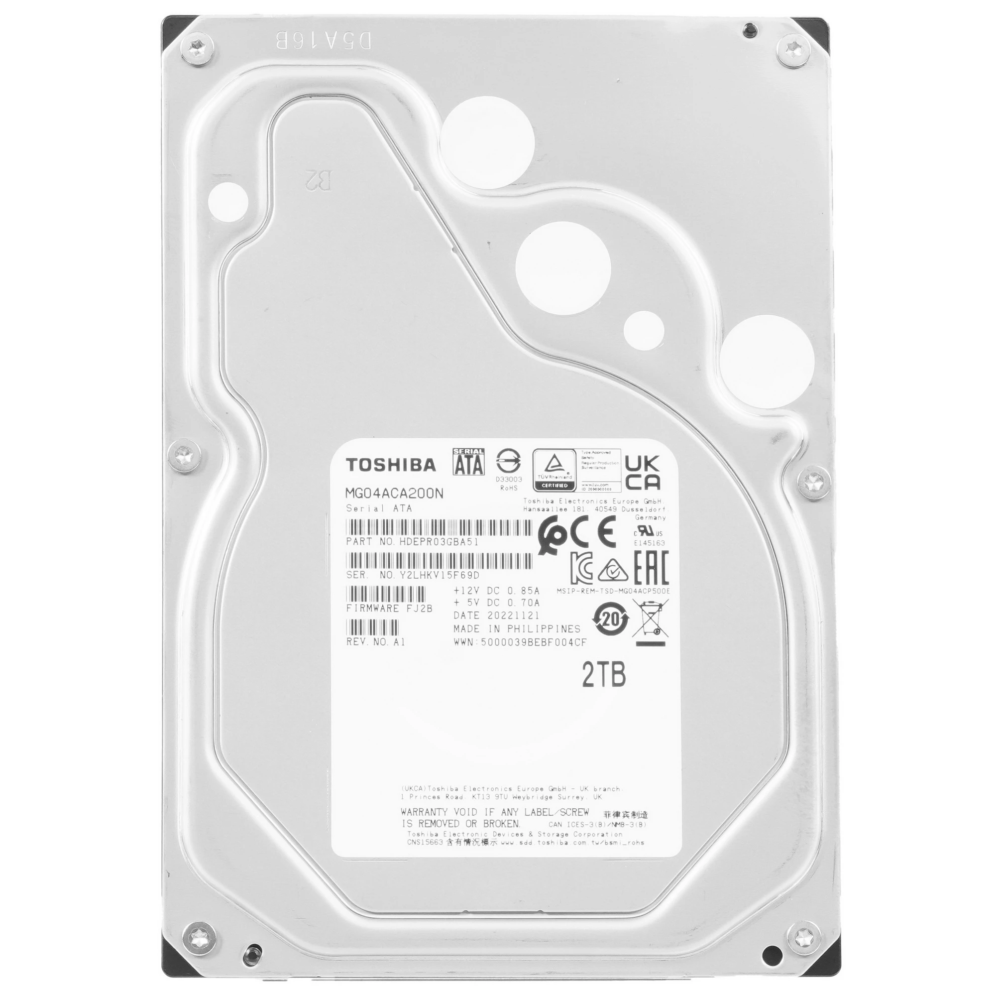 Жесткий диск 2Tb Toshiba MG04ACA-N (MG04ACA200N)