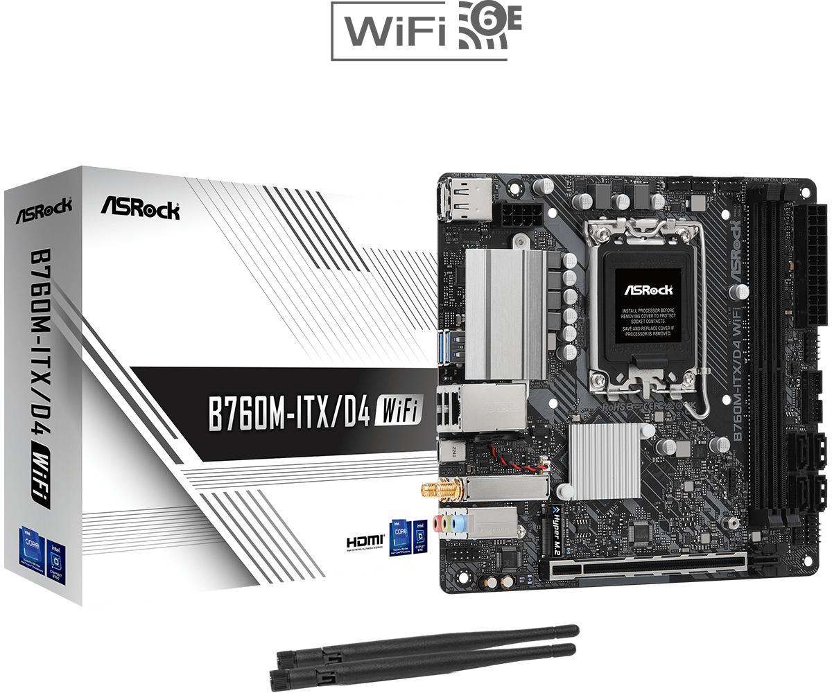 Материнская плата AsRock B760M-ITX/D4 WiFi