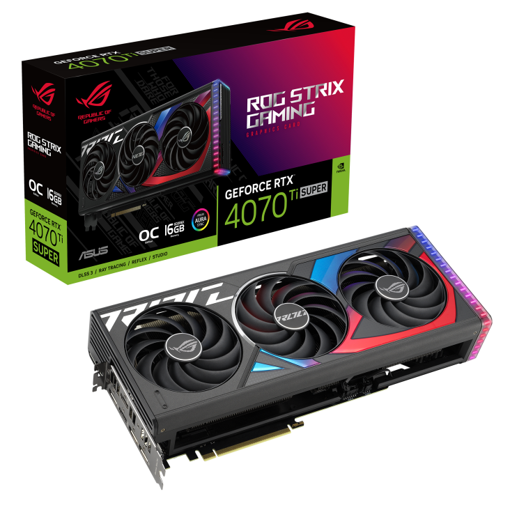 Видеокарта Asus RTX 4070Ti Super ROG Strix 16GB GDDR6X OC Edition (ROG-STRIX-RTX4070TIS-O16G-GAMING)