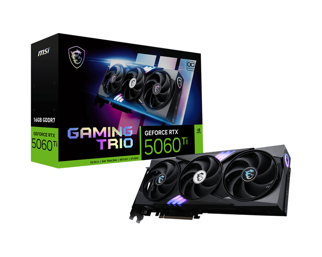 Видеокарта MSI RTX 5060Ti (RTX 5060 Ti 16G Gaming Trio OC)