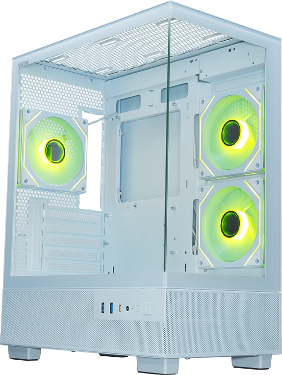 Корпус XASTRA Q400M 3ARGB-C6-UC (белый) (Q400M-3FM12A-C6-UC-WH)