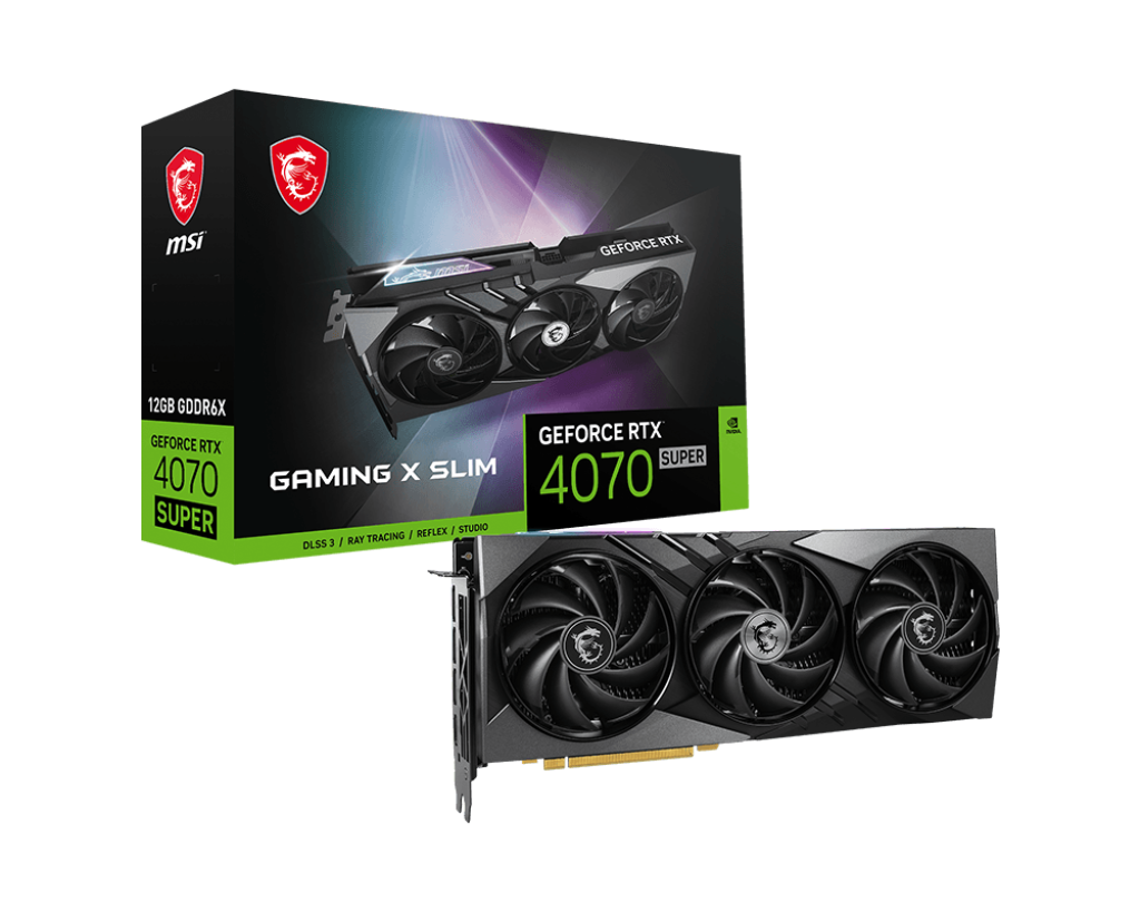 Видеокарта MSI RTX 4070 Super (RTX 4070 Super 12G GAMING X SLIM)