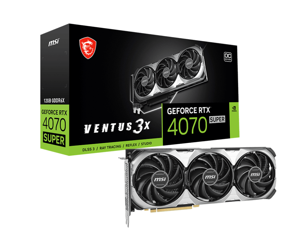 Видеокарта MSI RTX 4070 Super (RTX 4070 Super 12G VENTUS 3X OC)