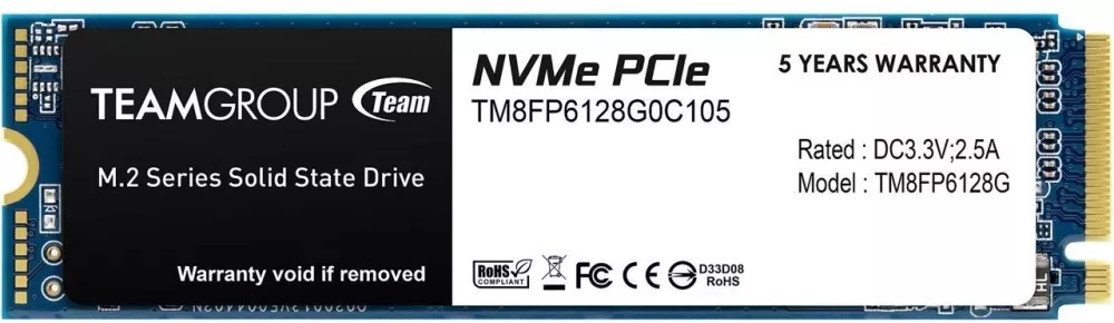 Жесткий диск SSD 128Gb TeamGroup TM8FP6128G0C101