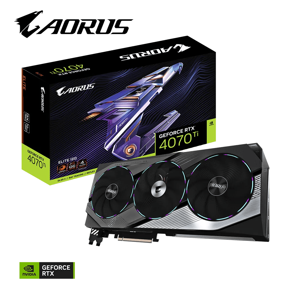 Видеокарта Gigabyte RTX 4070Ti Aorus Elite (GV-N407TAORUS E-12GD)