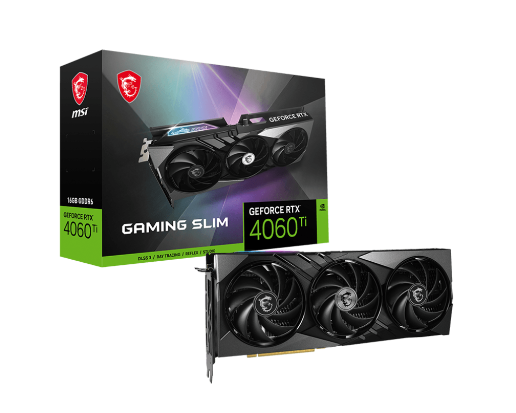 Видеокарта MSI RTX 4060Ti (RTX 4060 Ti GAMING SLIM 16G)