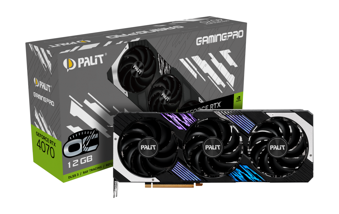 Видеокарта Palit RTX 4070 GamingPro OC (NED4070H19K9-1043A)