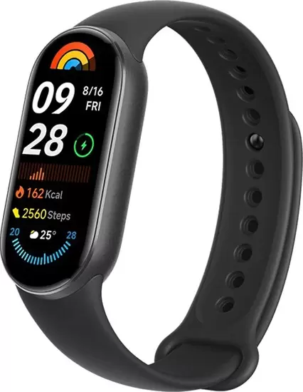 Умный браслет Xiaomi Smart Band 9 (черный, с черным силиконовым ремешком, международная версия) (BHR8337GL)