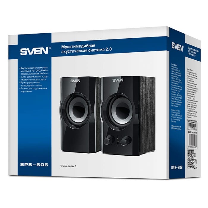 Колонки 2.0 Sven SPS-606 Black 2х3 Вт