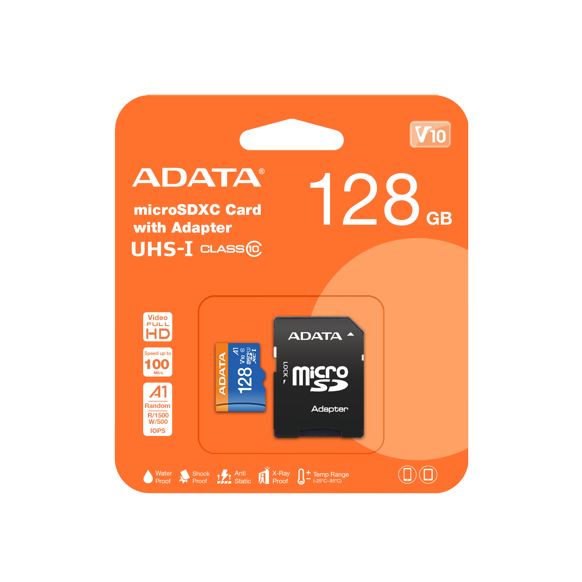 Карта памяти 128Gb ADATA Premier (AUSDX128GUICL10A1-RA1)