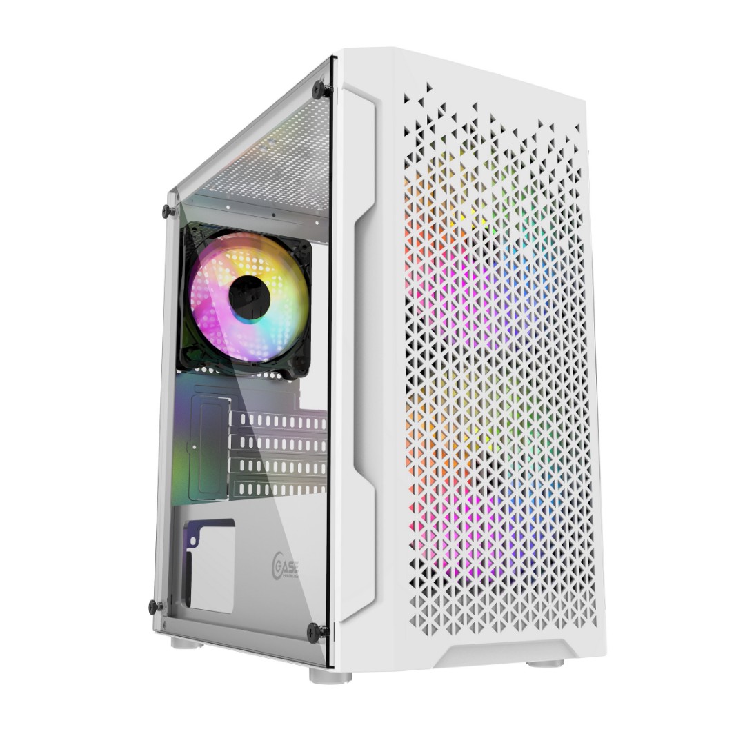 Корпус Powercase Mistral Micro Z3W Mesh LED White (CMIMZW-L3)