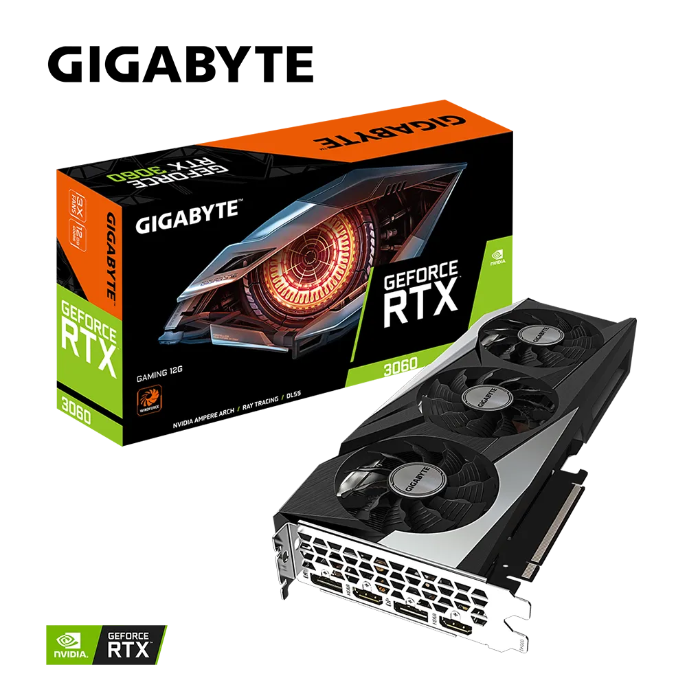 Видеокарта Gigabyte RTX 3060 Gaming 12G (GV-N3060GAMING-12GD)
