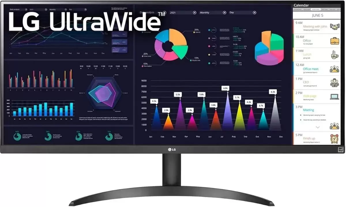 Монитор 34" LG UltraWide 34WQ500-B