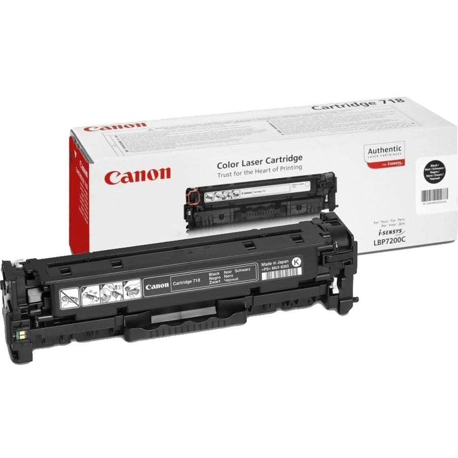 Картридж лазерный Canon 718BK (2662B002) (LBP7200/7600/MF720/8300/8500, 3400 страниц)