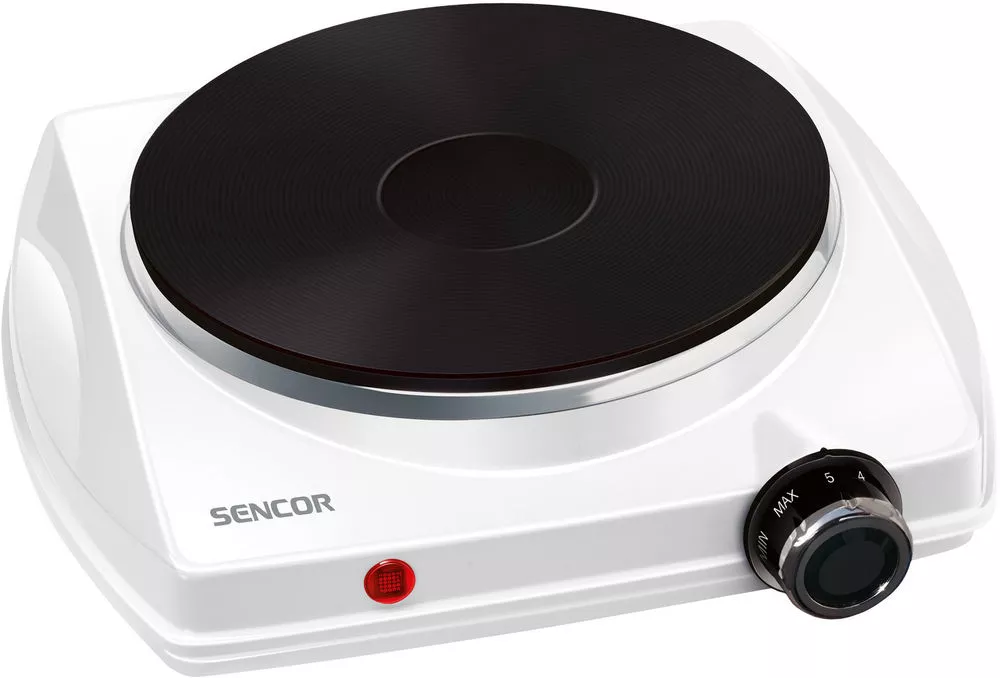 Плита Sencor SCP 1503WH (электрическая плита, 1 конфорка, 1500 Вт, 24.7×28.3×8.1 см)