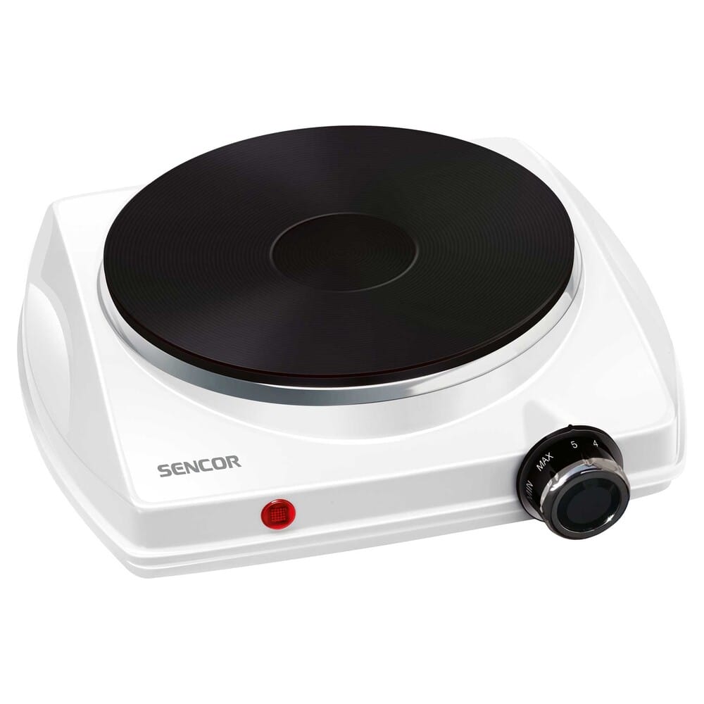 Плита Sencor SCP 1503WH (электрическая плита, 1 конфорка, 1500 Вт, 24.7×28.3×8.1 см)
