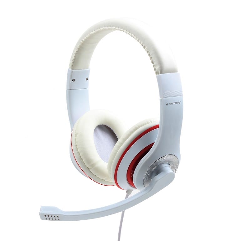 Наушники Gembird MHS-03-WTRD White/Red