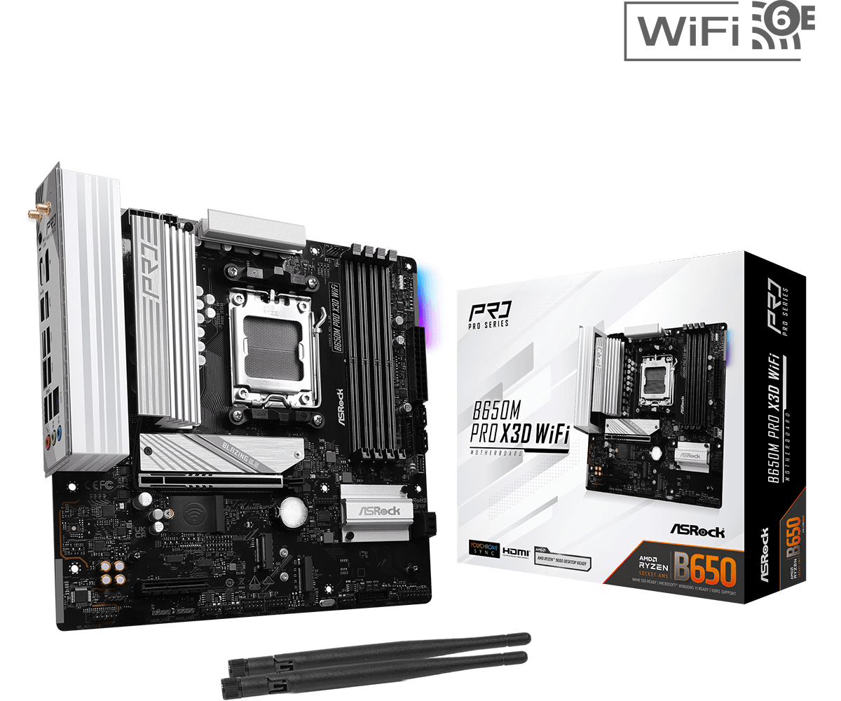 Материнская плата ASRock B650M PRO X3D WiFi