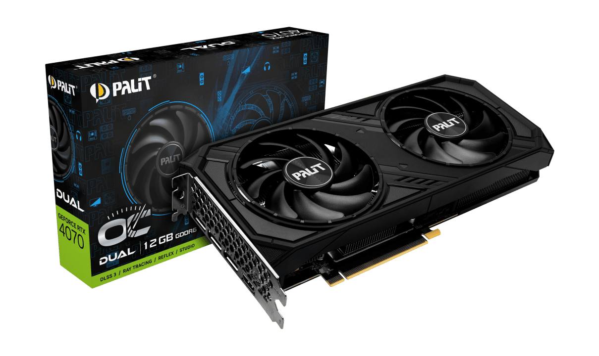 Видеокарта Palit RTX 4070 Dual OC 12GB (NE64070S19K9-1048D)