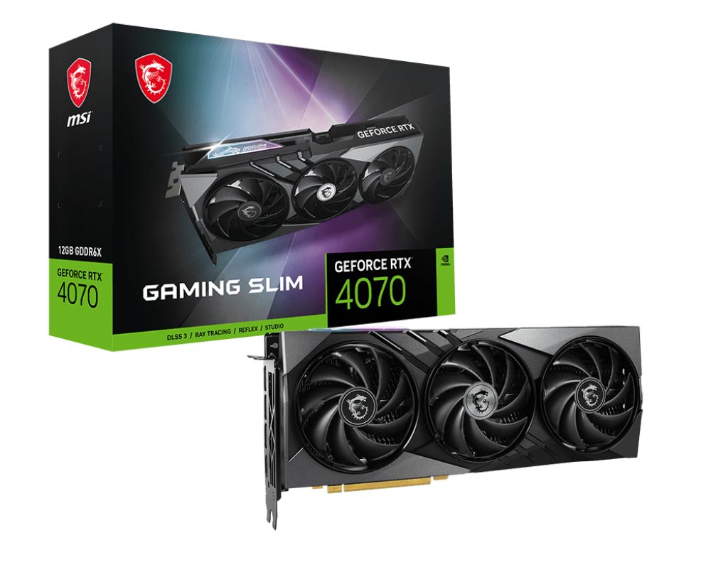 Видеокарта MSI RTX 4070 (RTX 4070 GAMING SLIM 12G)
