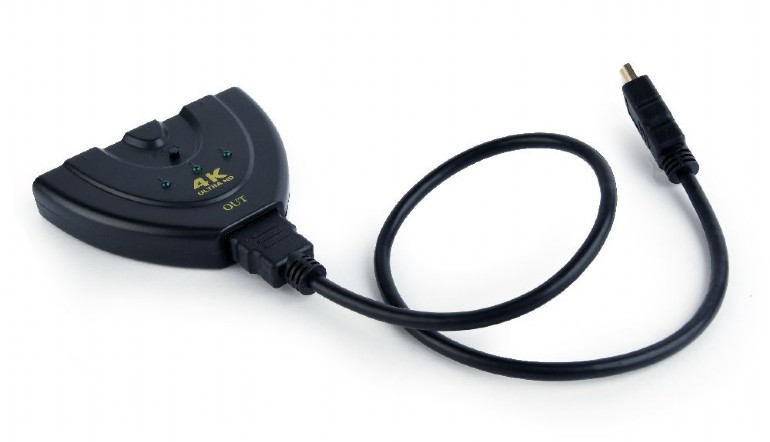 Переключатель HDMI Gembird DSW-HDMI-35 (3port, усиление до 25m) 0.5m