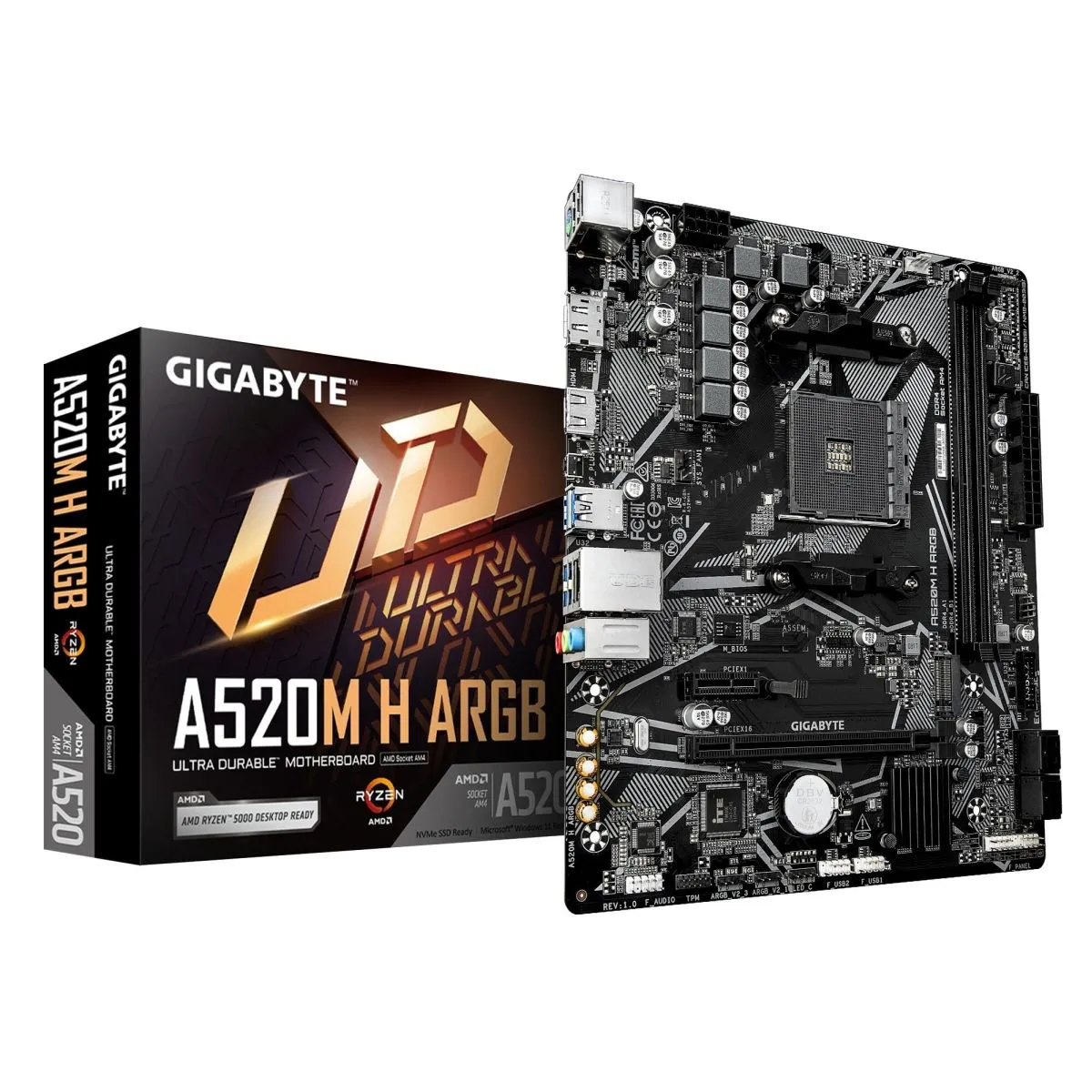 Материнская плата Gigabyte A520M H ARGB