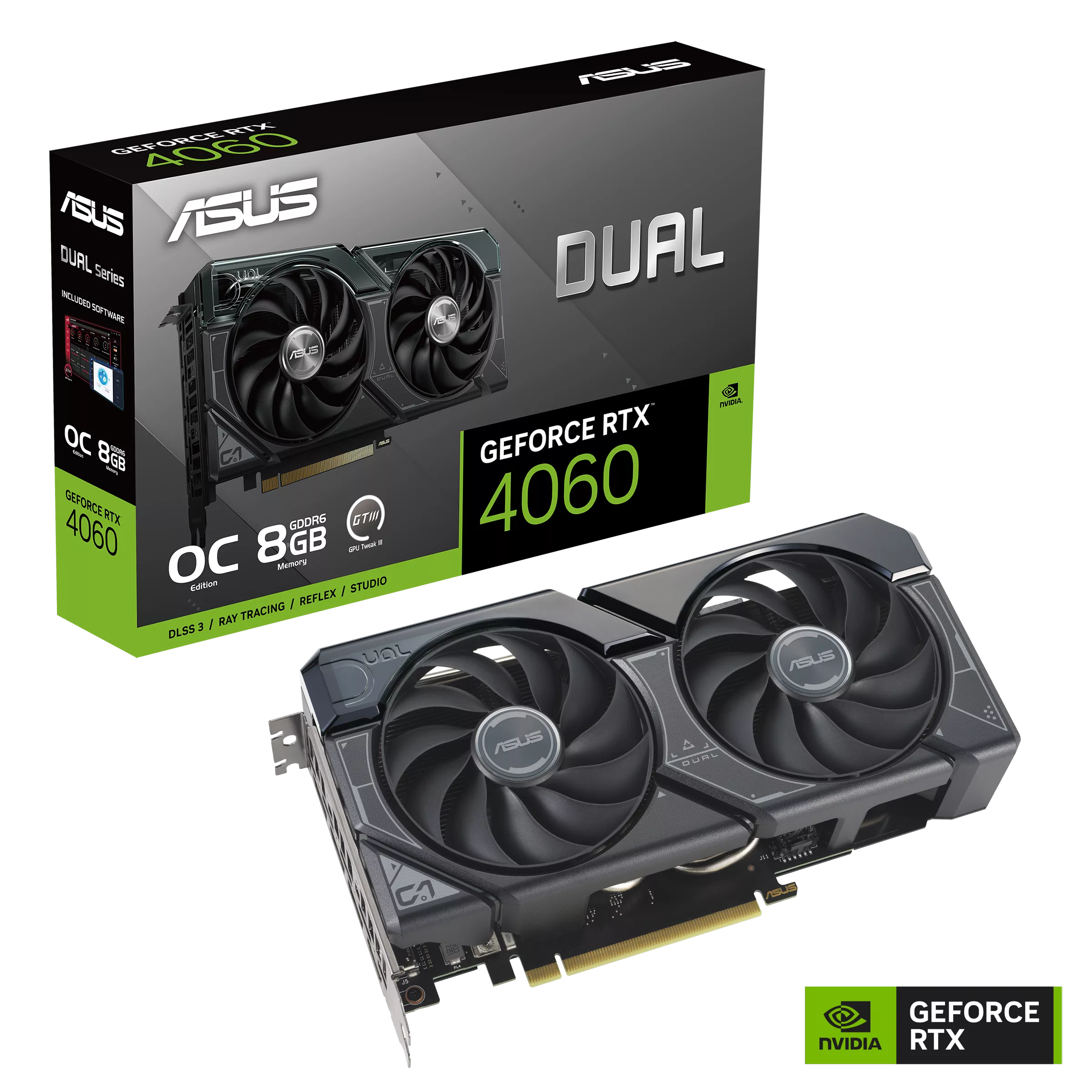 Видеокарта Asus RTX 4060 Dual OC Edition (DUAL-RTX4060-O8G)