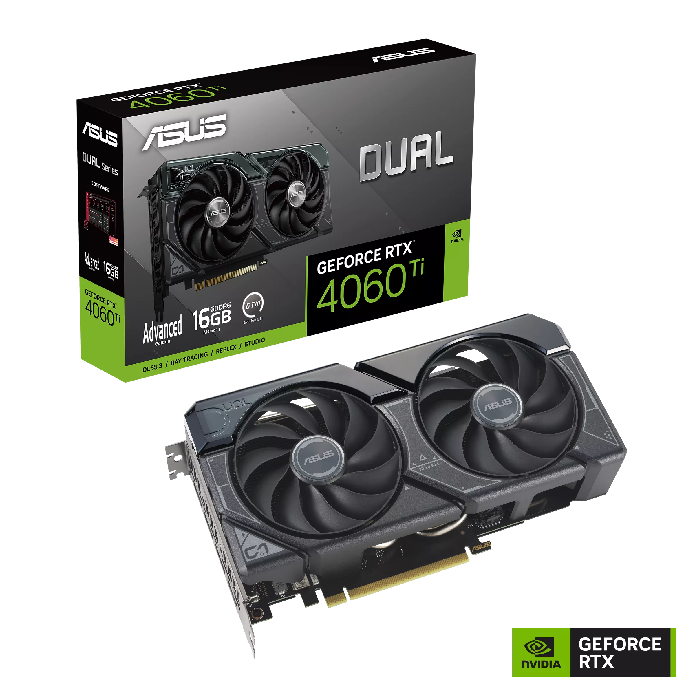 Видеокарта Asus RTX 4060Ti Dual Advanced Edition (DUAL-RTX4060TI-A16G)