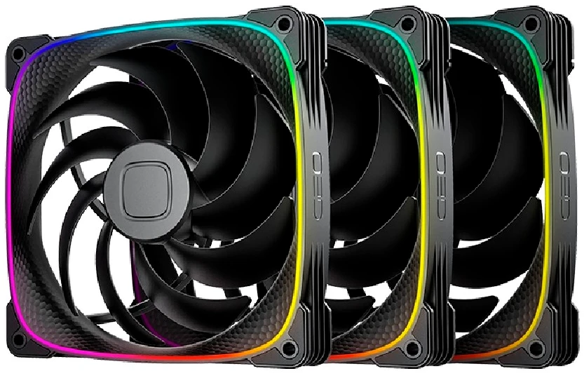 Набор вентиляторов Geometric Future Squama 2503-14 Triple Pack (черный) (1F2503B314000)